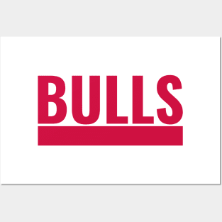 bulls red strip Posters and Art